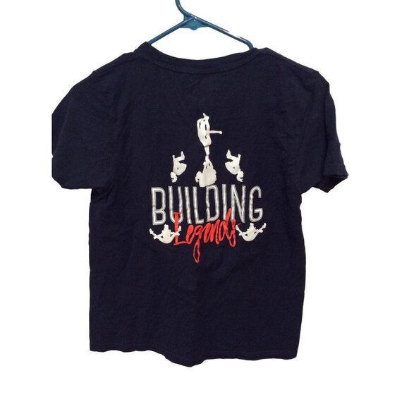 LEGENDARY Cheer And Tumbling Large Navy Round Neck Tshirt Short Sleeve - Picture 1 of 3
